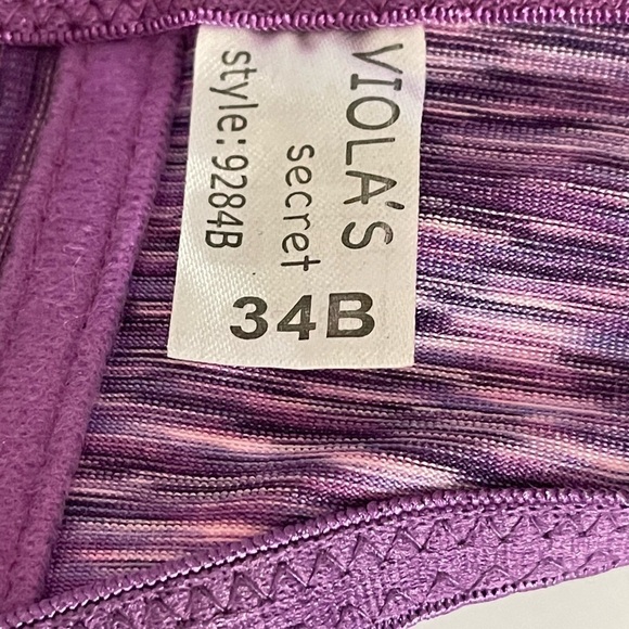 Viola’s bra sz 34 B New with tags purple heather padded - Picture 8 of 8